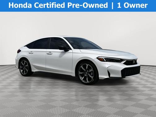 Platinum White Pearl 2026 Honda Civic Hybrid Sport Touring