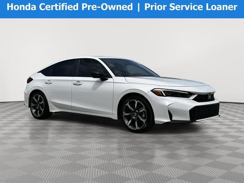 Platinum White Pearl 2026 Honda Civic Hybrid Sport Touring