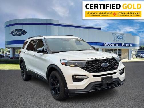 Star White Metallic Tri-Coat 2022 Ford Explorer ST