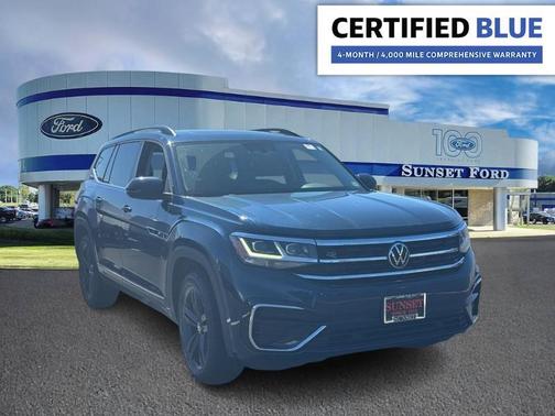 Tourmaline Blue Metallic 2021 Volkswagen Atlas 3.6L SE w/Technology
