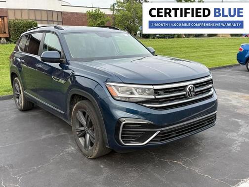 Tourmaline Blue Metallic 2021 Volkswagen Atlas 3.6L SE w/Technology