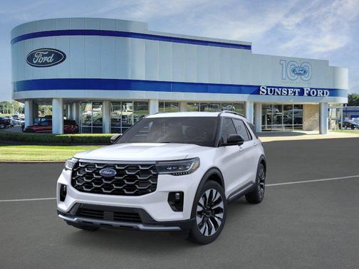Star White Metallic Tri-Coat 2026 Ford Explorer Platinum