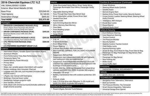 2016 Chevrolet Equinox LTZ