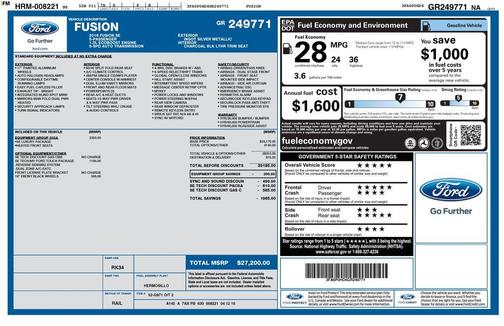 Ingot Silver 2016 Ford Fusion SE