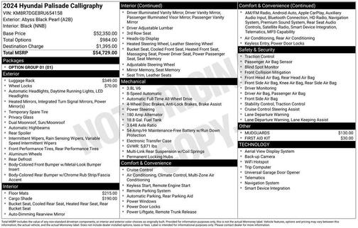 2024 Hyundai PALISADE Calligraphy