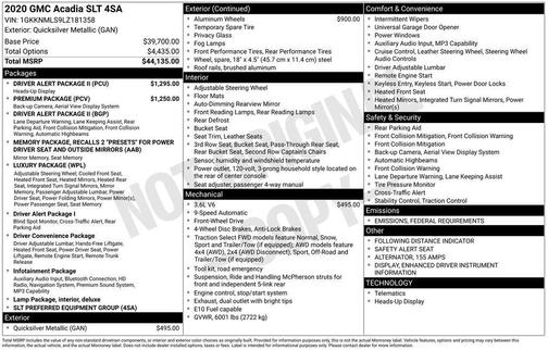 2020 GMC Acadia SLT