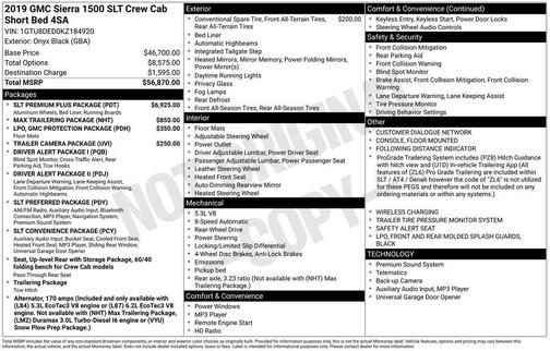 2019 GMC Sierra 1500 SLT