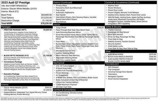 2023 Audi Q7 55 Prestige