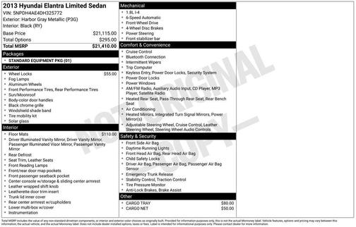 2013 Hyundai ELANTRA Limited