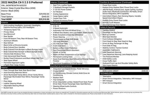 2022 Mazda CX-5 2.5 S Preferred Package