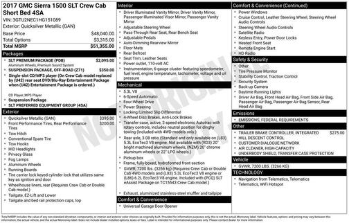 2017 GMC Sierra 1500 SLT