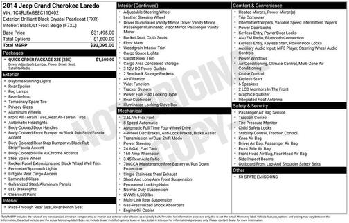 2014 Jeep Grand Cherokee Laredo
