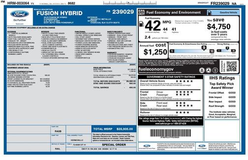 2015 Ford Fusion Hybrid SE