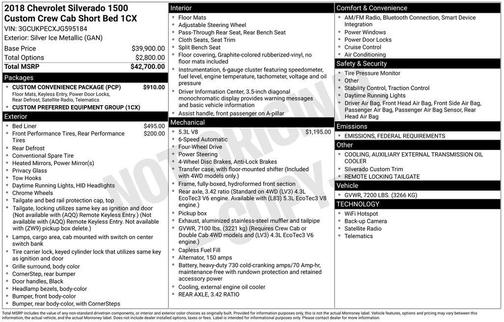 2018 Chevrolet Silverado 1500 Custom