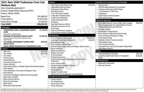 2021 RAM 2500 Tradesman