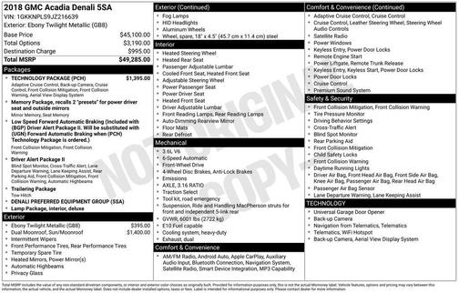 2018 GMC Acadia Denali