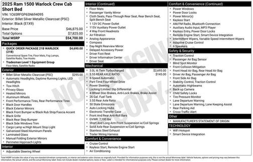 2025 RAM 1500 Tradesman