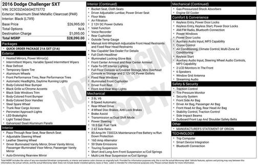 2016 Dodge Challenger SXT