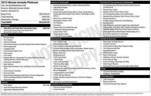 2015 Nissan Armada Platinum