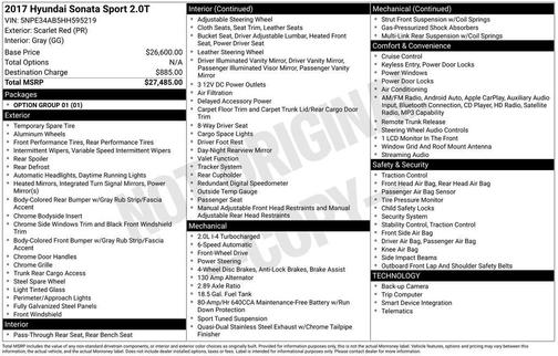 2017 Hyundai SONATA Sport 2.0T