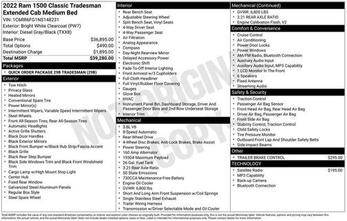 2022 RAM 1500 Classic Tradesman