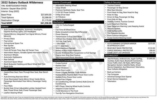 2022 Subaru Outback Wilderness