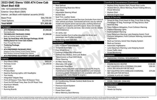 2023 GMC Sierra 1500 AT4