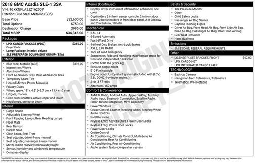 2018 GMC Acadia SLE-1