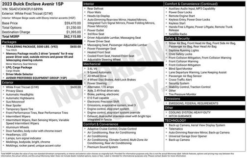 2023 Buick Enclave Avenir