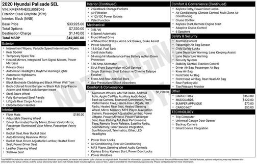 2020 Hyundai PALISADE SEL