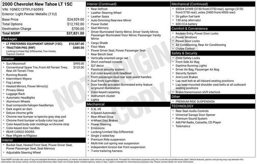 2000 Chevrolet Tahoe LT