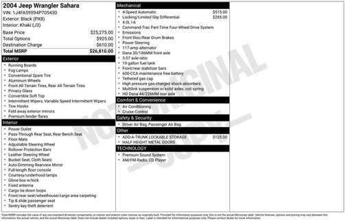 2004 Jeep Wrangler Sahara