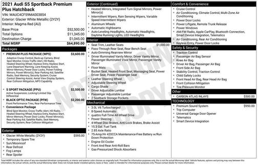 2021 Audi S5 3.0T Premium Plus