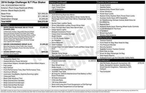 2016 Dodge Challenger R/T