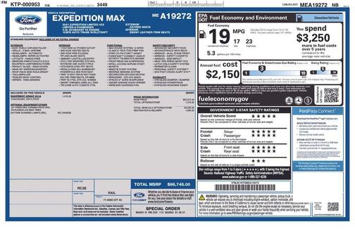 Oxford White 2021 Ford Expedition Max Limited