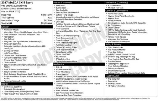 2017 Mazda CX-5 Sport