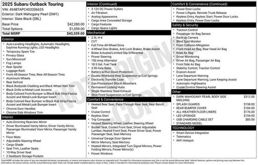2025 Subaru Outback Touring
