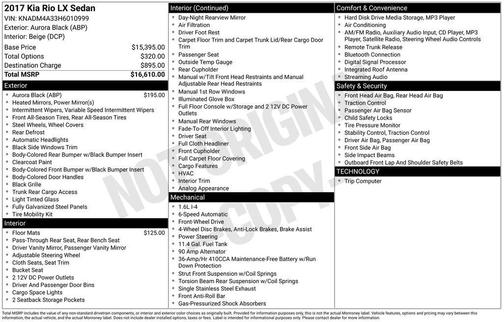 2017 Kia Rio LX