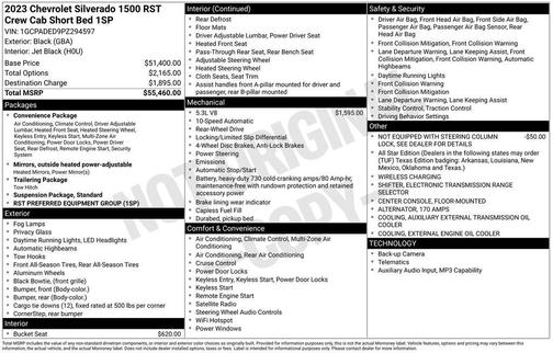 2023 Chevrolet Silverado 1500 RST
