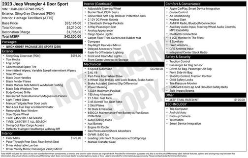 2023 Jeep Wrangler Sport