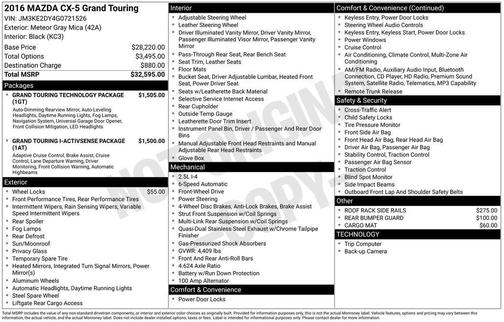 2016 Mazda CX-5 Grand Touring