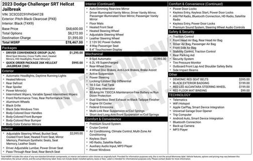 2023 Dodge Challenger SRT Hellcat