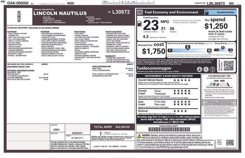 2020 Lincoln Nautilus Standard