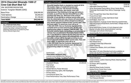 2016 Chevrolet Silverado 1500 1LT