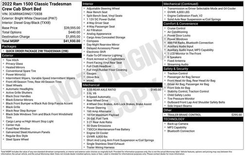 2022 RAM 1500 Classic Tradesman