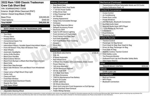 2022 RAM 1500 Classic Tradesman