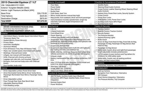 2015 Chevrolet Equinox 1LT