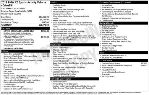 2018 BMW X5 sDrive35i
