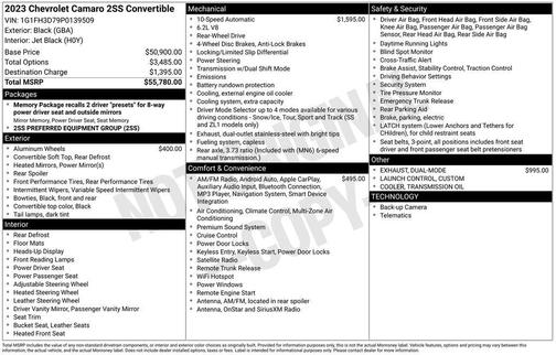 2023 Chevrolet Camaro 2SS