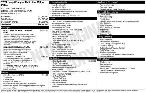 2021 Jeep Wrangler Unlimited Sport